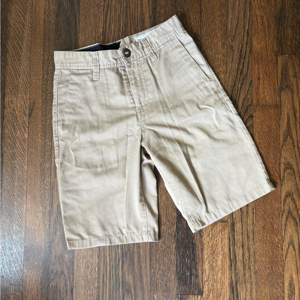 Volcom boys khaki shorts size 10